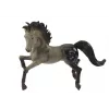 LEAN TOYS Figura Caballo Marrón Gris de Pie Establo Granja Caballo Adorable