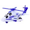 LEAN TOYS Helicóptero de Policía Blanco o Negro Fricción Luz y Sonido