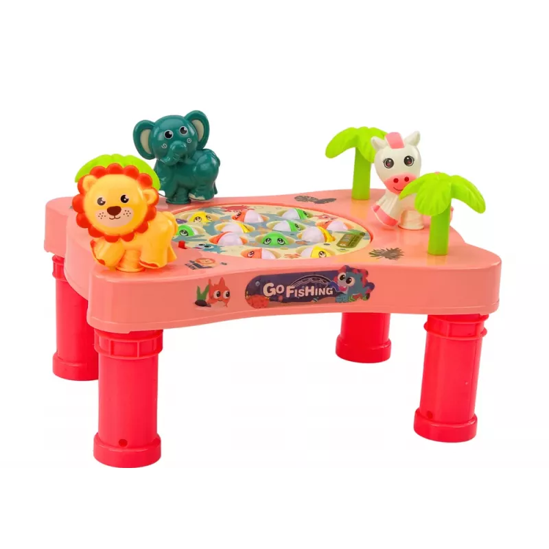 LEAN TOYS Juego de Pesca Recreativo Rosa Mesa