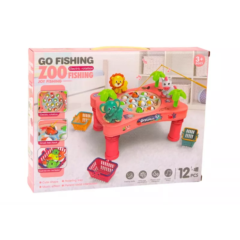 LEAN TOYS Juego de Pesca Recreativo Rosa Mesa