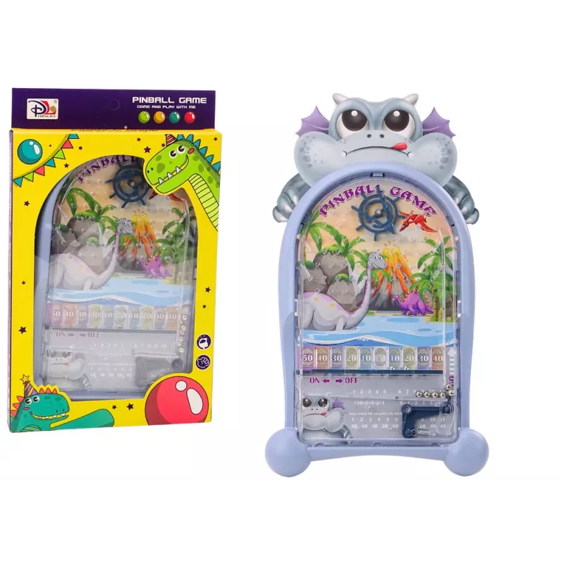 LEAN TOYS Juego Recreativo Pinball Dinosaurios Dragón Azul Soporte