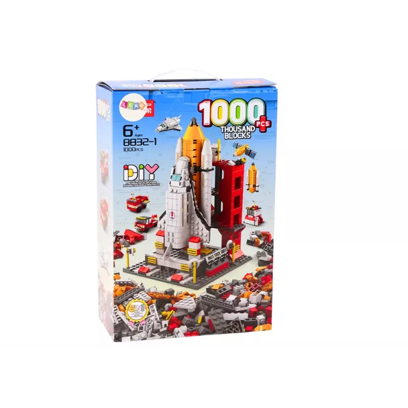 LEAN TOYS Bloques Space Rocket 6en1 Space Vehicles 1000 uds.