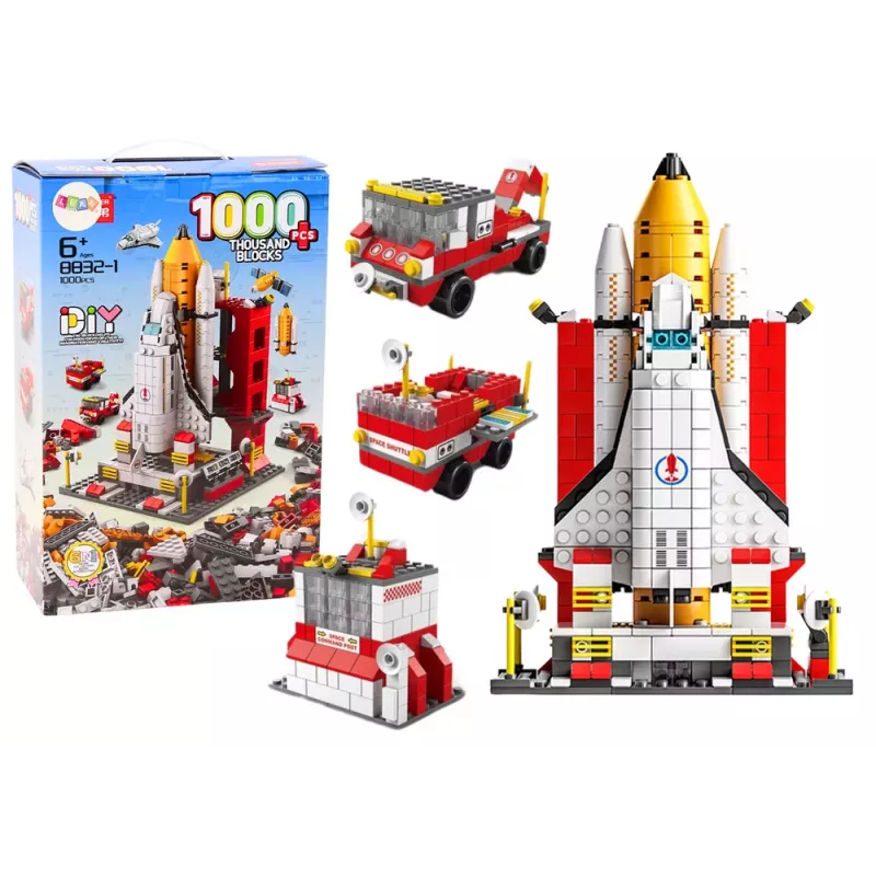 LEAN TOYS Bloques Space Rocket 6en1 Space Vehicles 1000 uds.