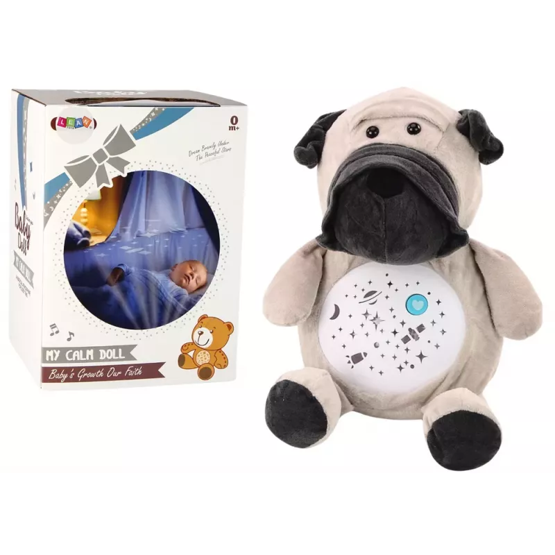 LEAN TOYS Oso de peluche luces y sonidos para dormir modo noche y día perro