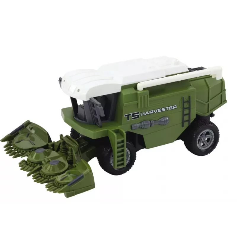 LEAN TOYS Cosechadora RC máquina agrícola teledirigida verde
