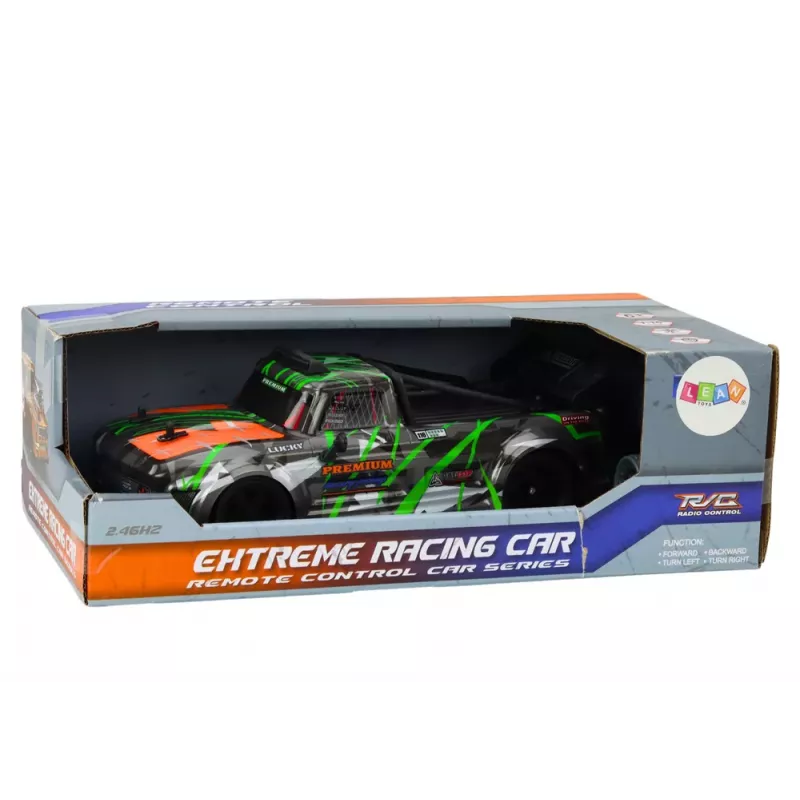 LEAN TOYS Coche teledirigido RC 1:16 goma drift neumáticos gris-verde