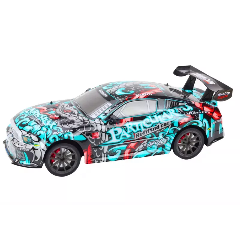 LEAN TOYS Gran coche deportivo RC teledirigido 1:8 luces sonidos graffiti