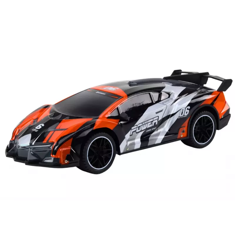 LEAN TOYS Coche deportivo teledirigido RC 1:10 naranja velocidad hasta 25 km/h