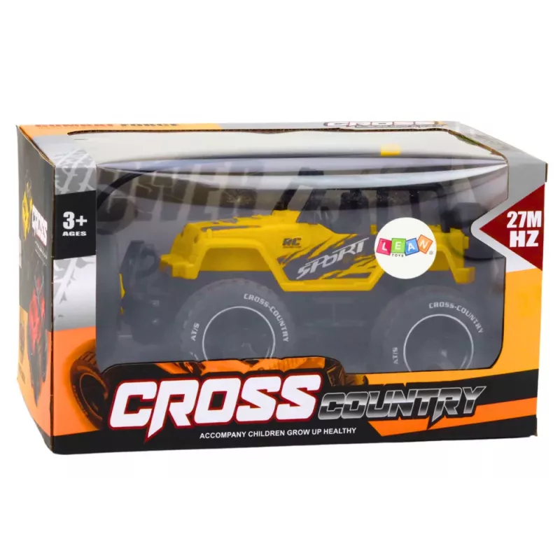 LEAN TOYS Coche todoterreno teledirigido RC 1:18 amarillo