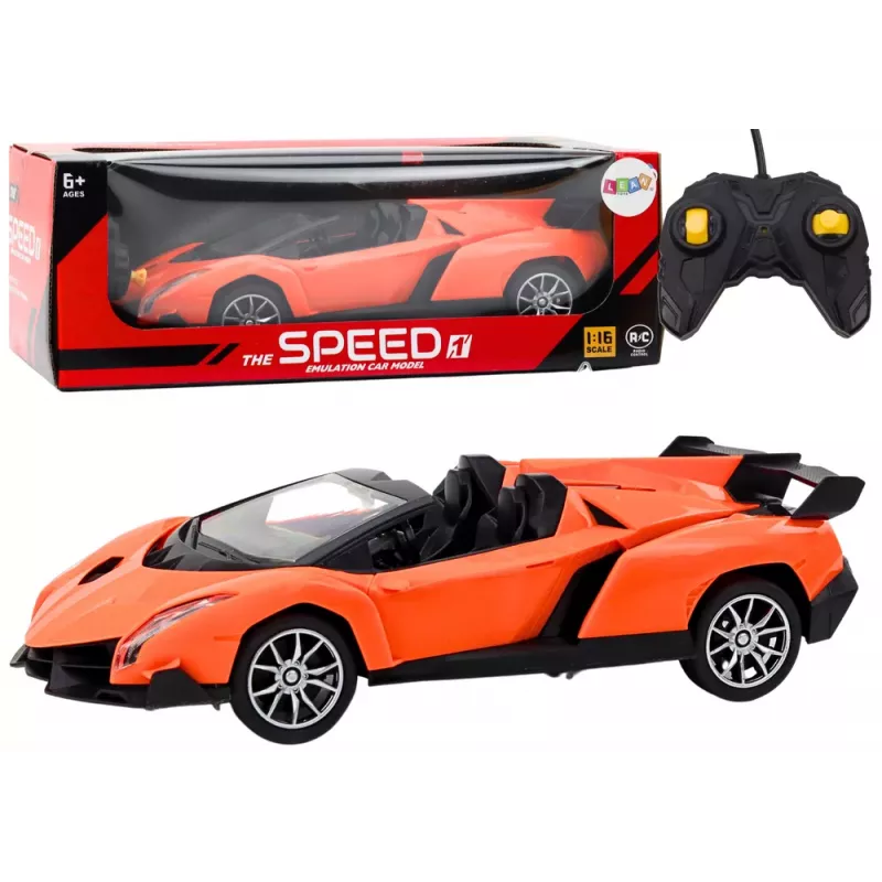 LEAN TOYS Coche deportivo teledirigido RC 1:16 naranja
