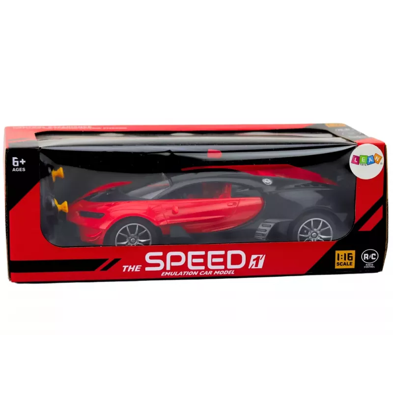 LEAN TOYS Coche deportivo teledirigido rojo 1:16 coche RC