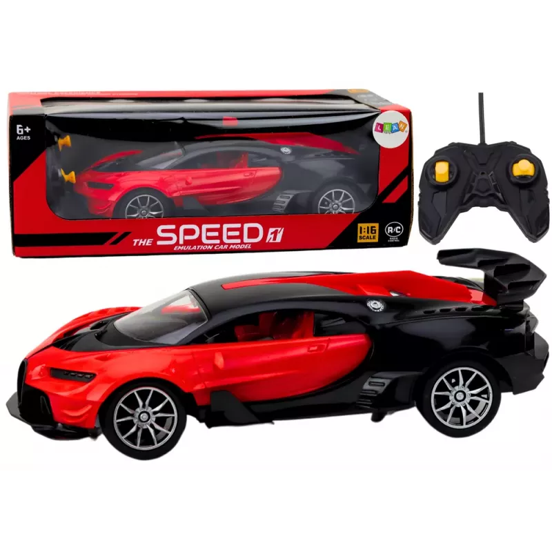 LEAN TOYS Coche deportivo teledirigido rojo 1:16 coche RC