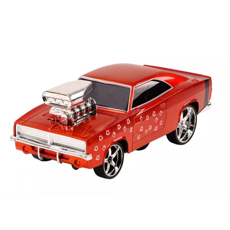 LEAN TOYS Coche RC 1:18 drift 360 luces sonidos rojo