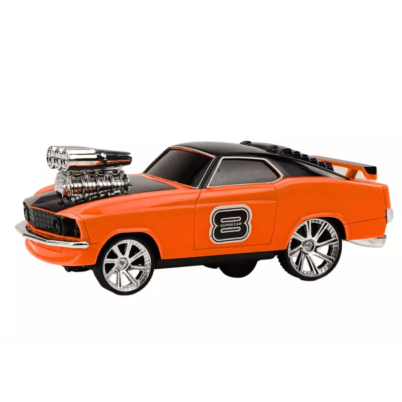 LEAN TOYS Coche teledirigido 1:18 drift 360 luces sonidos naranja