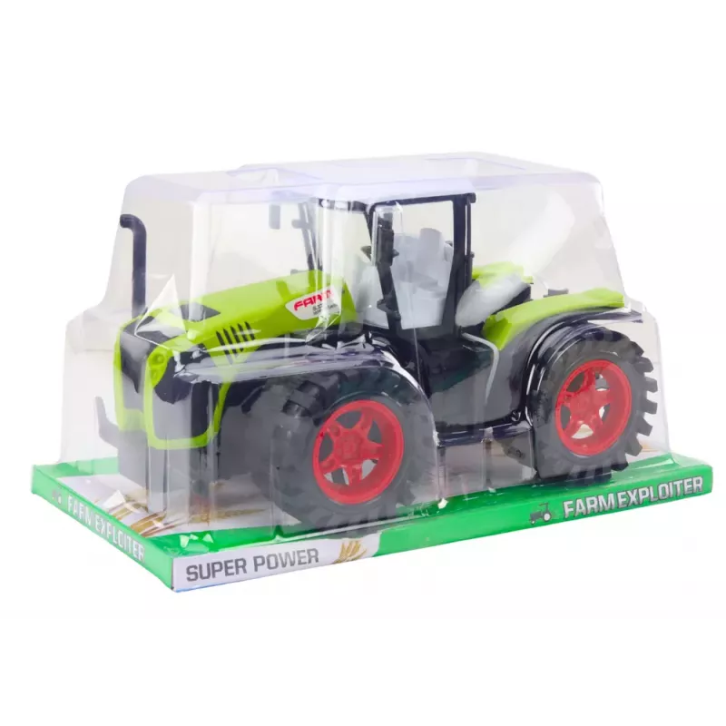 LEAN TOYS tractor agrícola grande con propulsión por fricción verde vehículo agrícola