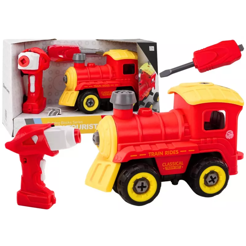 LEAN TOYS locomotora giratoria RC teledirigida, roja