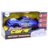 LEAN TOYS coche de carreras con luz, sonido y capó que se abre azul