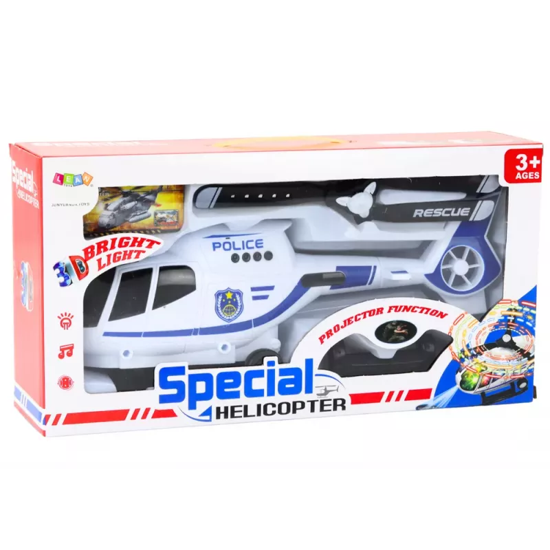 LEAN TOYS helicóptero de policía con luces de circulación y sonidos