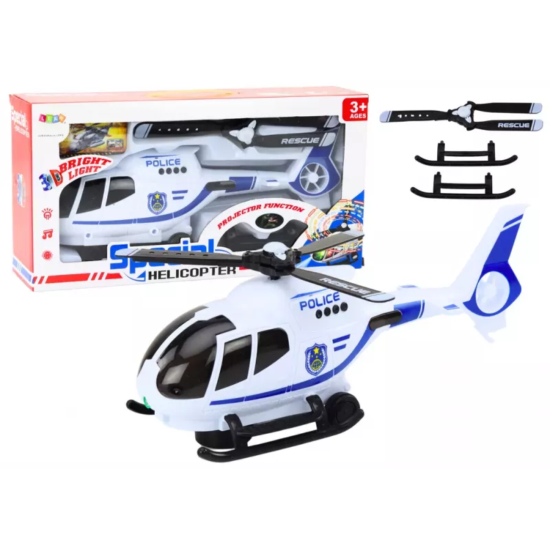 LEAN TOYS helicóptero de policía con luces de circulación y sonidos