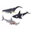 LEAN TOYS figuras vehículos animales marinos propulsión por fricción tiburón orca 6 uds.