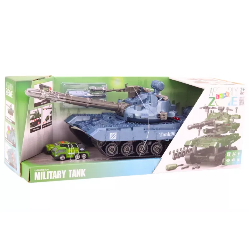LEAN TOYS tanque vehículo militar DIY desmontaje azul sonidos kit de suspensión