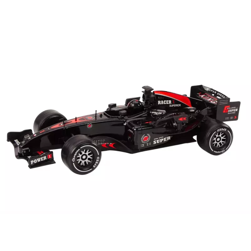 LEAN TOYS coche deportivo de carreras F1 con propulsión 1:14 negro sonidos