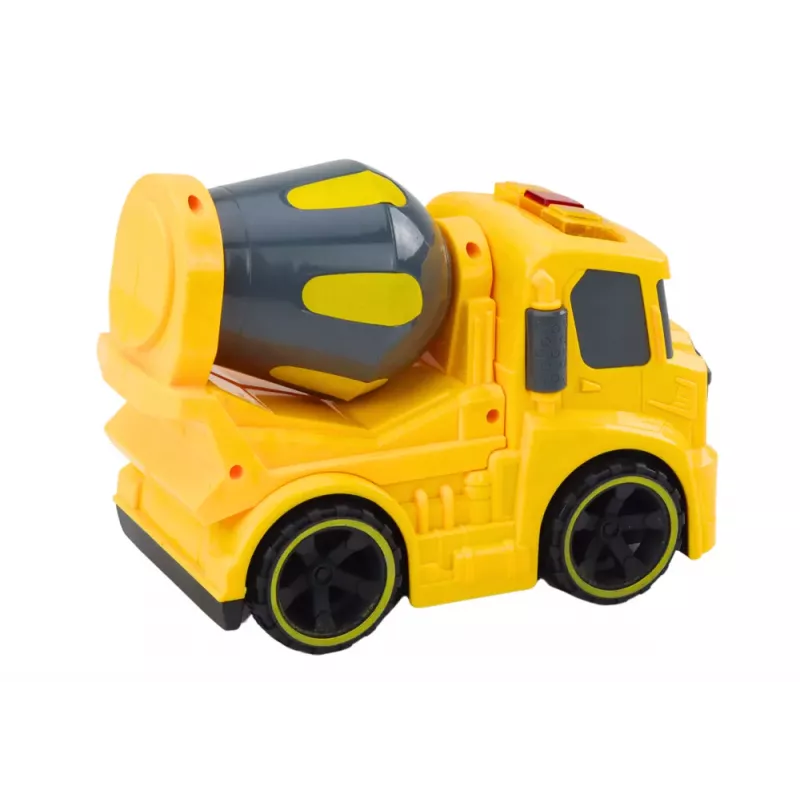 LEAN TOYS camión hormigonera con luz y sonido amarillo