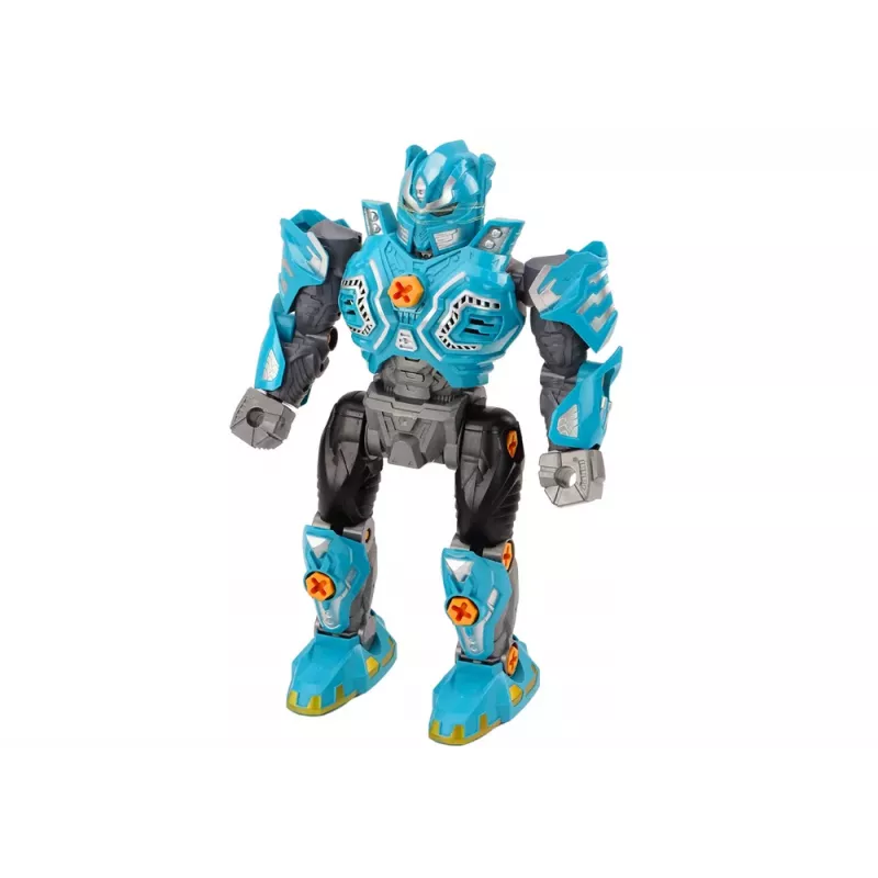 LEAN TOYS robot atornillador con taladro y destornillador, luz y sonido, turquesa