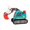 LEAN TOYS excavadora de orugas de dibujos animados para girar DIY turquesa