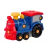 LEAN TOYS locomotora giratoria de dibujos animados DIY set de bloques de construcción azul marino 386 piezas