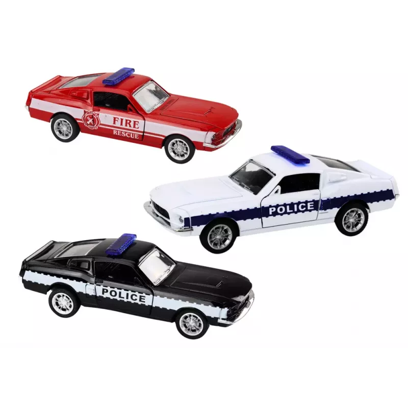 LEAN TOYS Coche de policía y bomberos, vehículos prioritarios 1:32 surtido