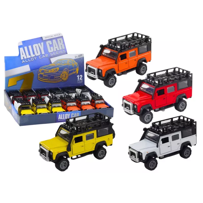 LEAN TOYS Coche todoterreno 1:32 con luces y sonidos, propulsión, puertas abatibles, metal