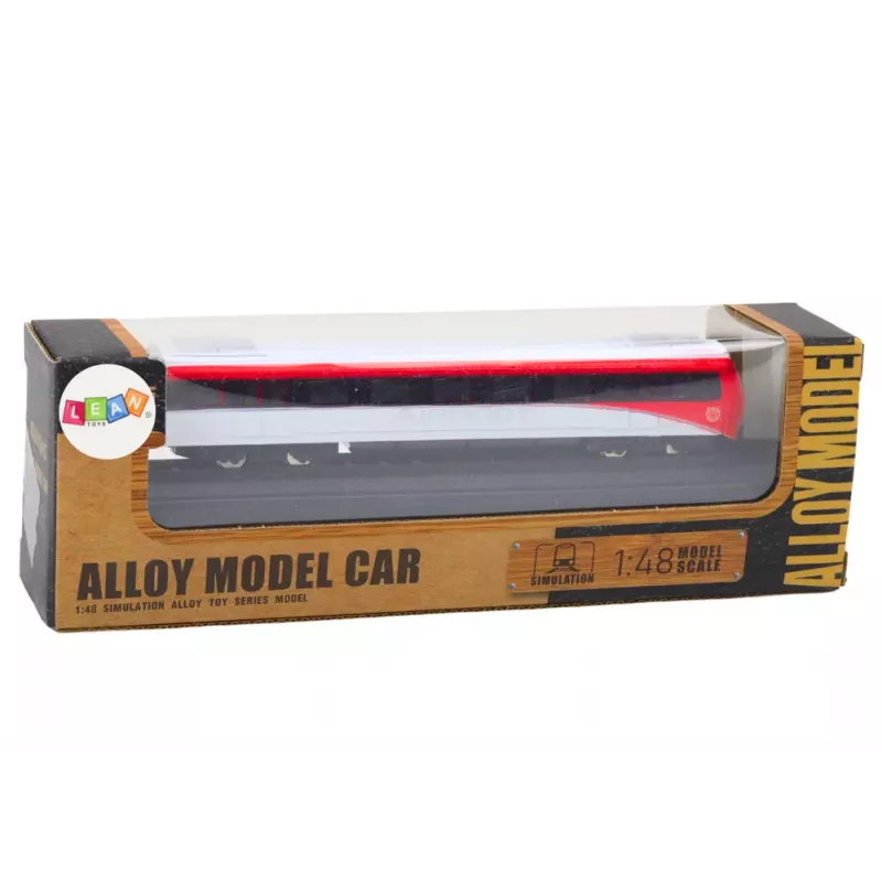 LEAN TOYS Tren de colección rojo y blanco 1:48 metal