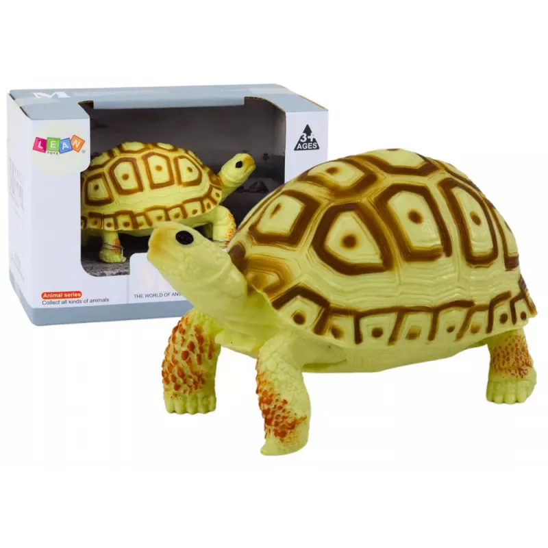 LEAN TOYS Figura coleccionable tortuga reptil amarillo claro marrón