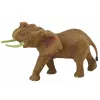 LEAN TOYS Figura coleccionable elefante africano con trompa levantada safari