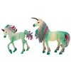 LEAN TOYS Figuras coleccionables unicornio con Little Green 2 uds.
