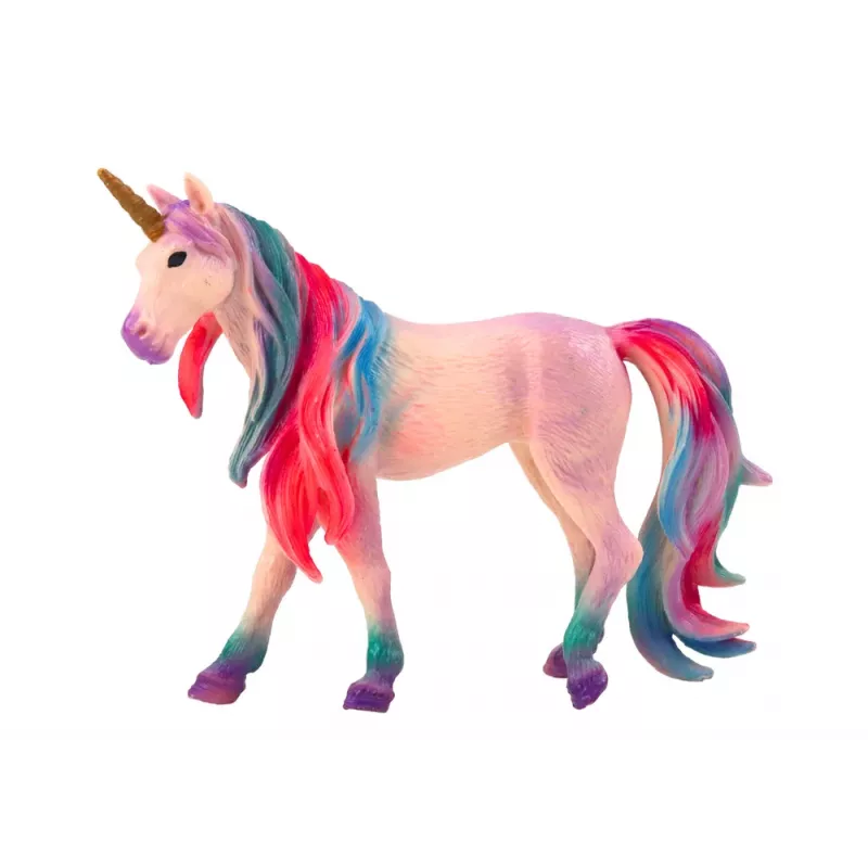LEAN TOYS Figura coleccionable unicornio grande lila 11 cm
