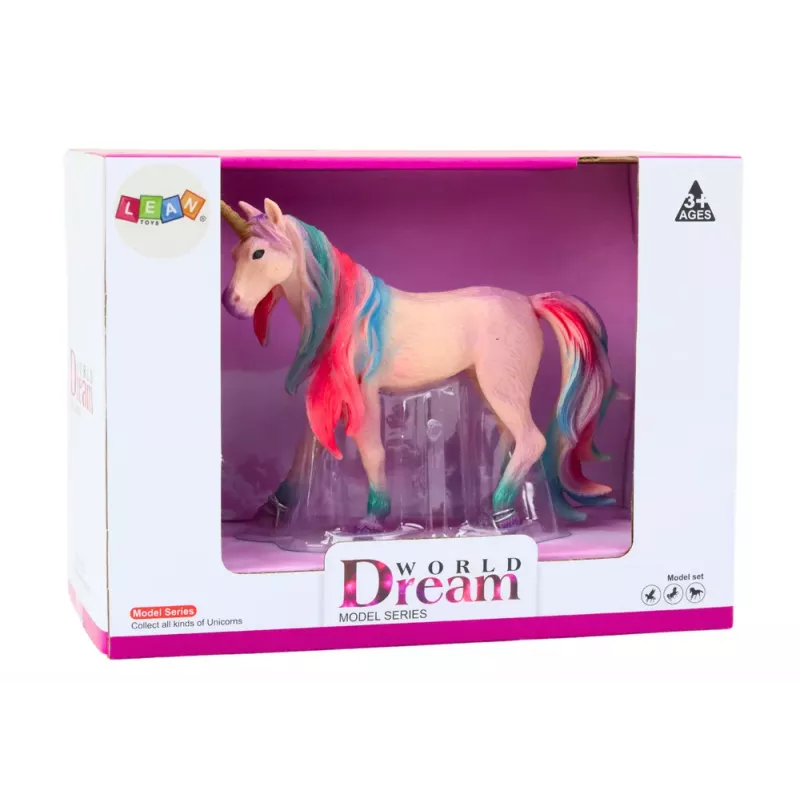 LEAN TOYS Figura coleccionable unicornio grande lila 11 cm