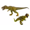 LEAN TOYS Set de figuras de dinosaurios tiranosaurio con figura pequeña realista, 2 uds.