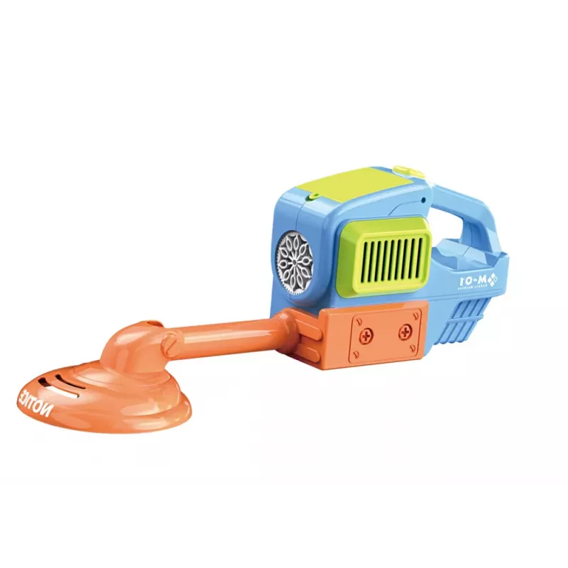 LEAN TOYS Máquina de pompas de jabón cortacésped desbrozadora dos líquidos azul