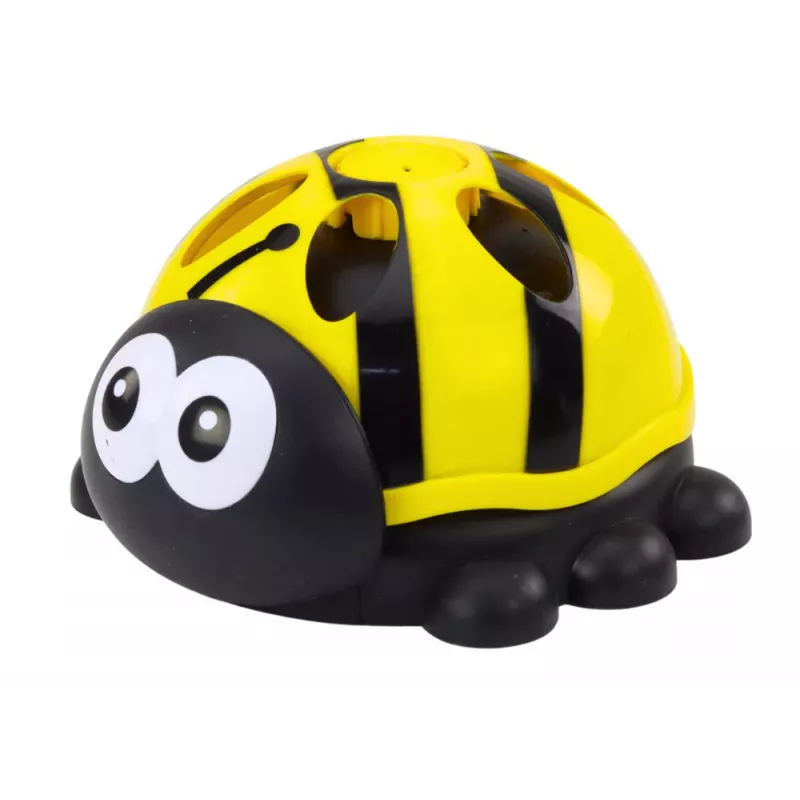 LEAN TOYS Aspersor de jardín mariquita fuente de agua amarillo