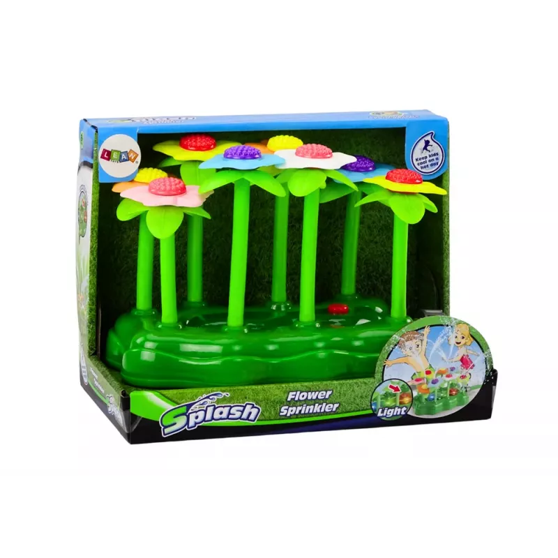 LEAN TOYS Juguete de jardín flores de agua fuente aspersor para niños con retroiluminación