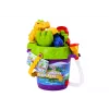 LEAN TOYS Set de cubo de arena con regadera de ducha y moldes dinosaurios set