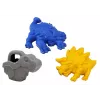 LEAN TOYS Set de juego de arena de dinosaurios - molino, embudo, paleta, rastrillo, regadera, moldes