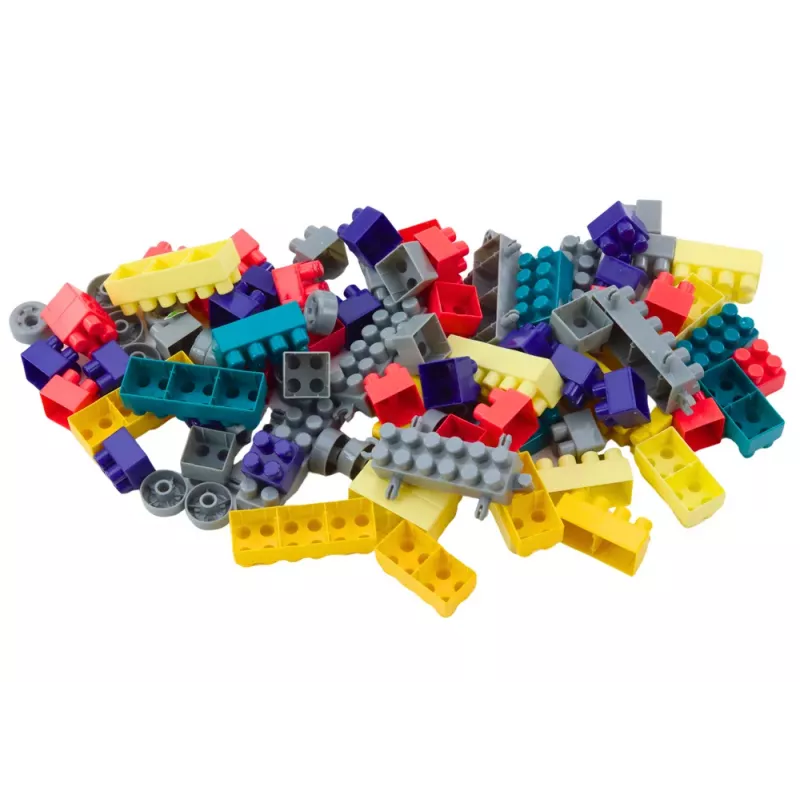 LEAN TOYS Mesa multifunción 4 en 1 bloques de construcción pesca pintura azul