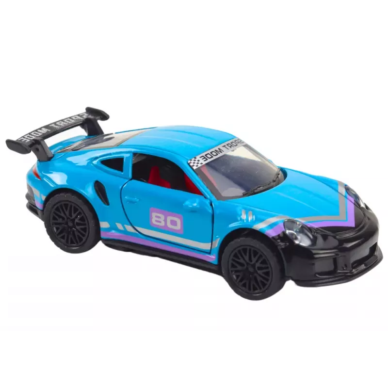 LEAN TOYS Coche deportivo 1:32 fricción metal turquesa