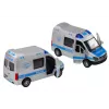LEAN TOYS Coche de policía 1:32 con puertas para abrir, luces, sonidos y motor de retroceso