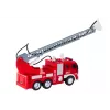 LEAN TOYS Camión de bomberos con pluma 1:16 luces sonidos agua propulsión rojo