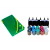 LEAN TOYS Set de juego de póker con 2 barajas de cartas, fichas y tablero