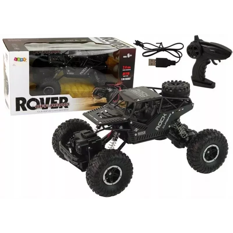 LEAN TOYS Coche todoterreno teledirigido grande 4x4 escala 1:10